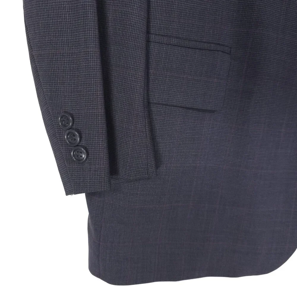 BROOKS BROTHERS 100% Wool‎ Blazer Sport Coat Navy Check Men’s 42R USA MADE ACTWU